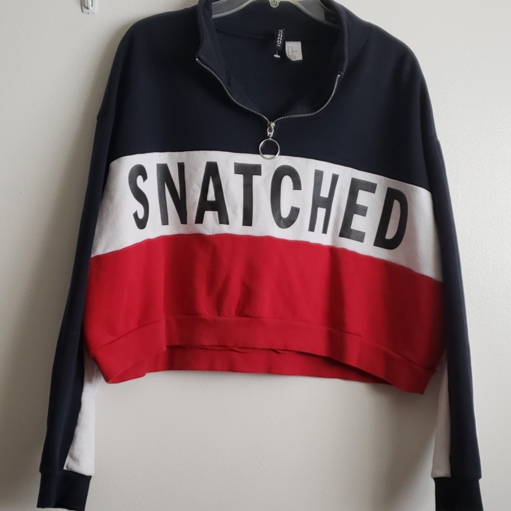 Divided  White ..Red &Blue Top